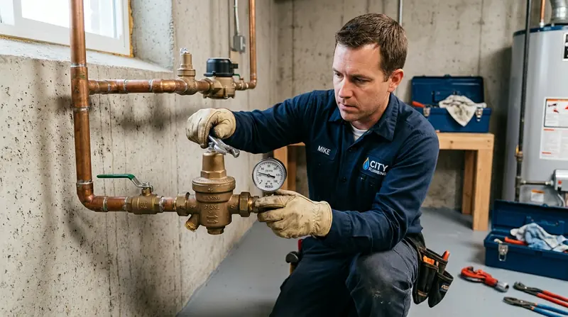 Salt Lake Plumbers technician conducting residential plumbing inspection